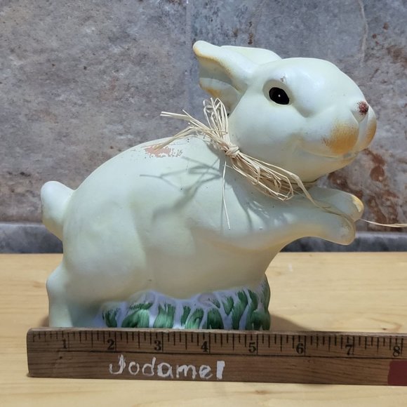 VTG Leaping Bunny Rabbit Figurine Easter Decor - Picture 8 of 11